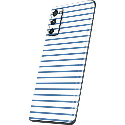 Blue and White Stripes Galaxy S20 Fan Edition Skin